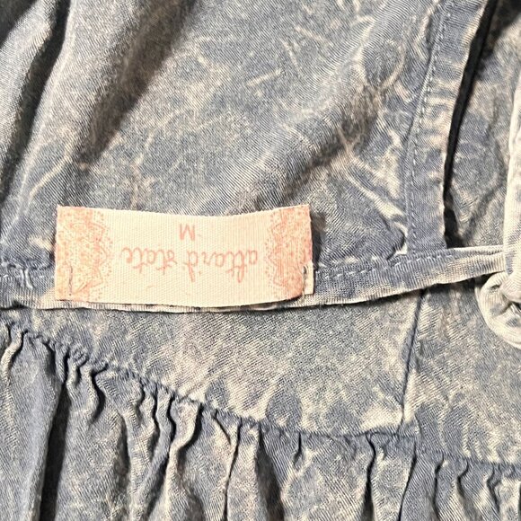 Altar'd State Green/Blue Mineral Wash Mini Dress Babydoll sz M - Picture 5 of 5